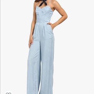 Lovers + Friends Gardenia Denim Jumpsuit XS